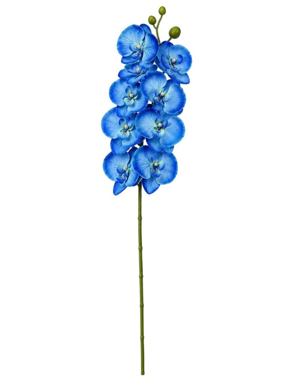 Blue Orchid Stem Artificial Floral Pick 26 Inch Real Touch Orchid Spray Faux